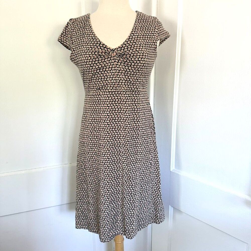 Toad&Co Toad & Co Rosemarie Dress Floral Sz M Zip Closure Cap Sleeve Cotton